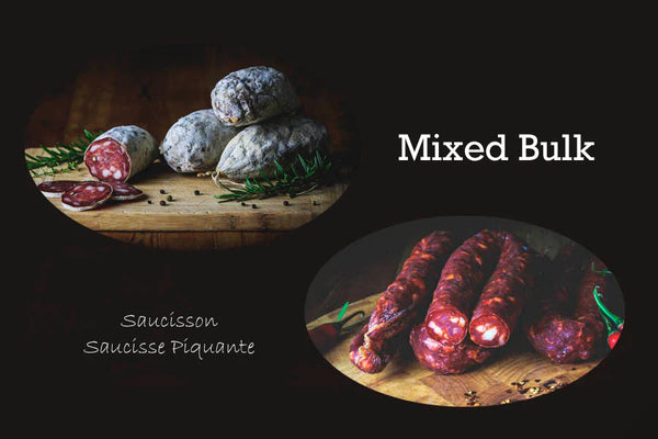 Mixed of Saucisson & Saucisse Piquante (Free range) - Bulk