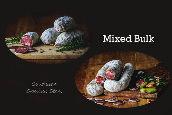 Mixed of Saucisson & Saucisse Sèche (Free range) - Bulk