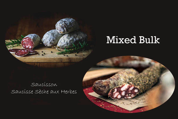 Mixed of Saucisson & Saucisse Sèche aux Herbes (Free range) - Bulk